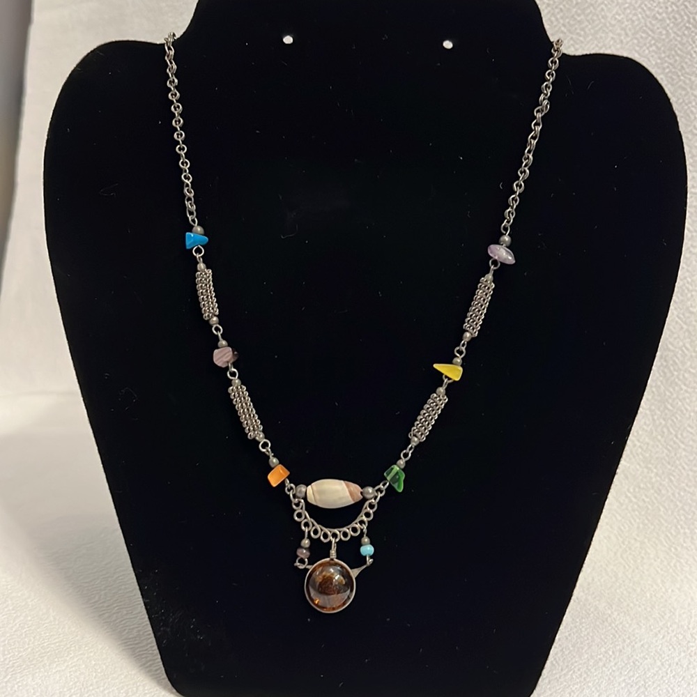 Hand crafted Colorful Stoned Necklace from Belize